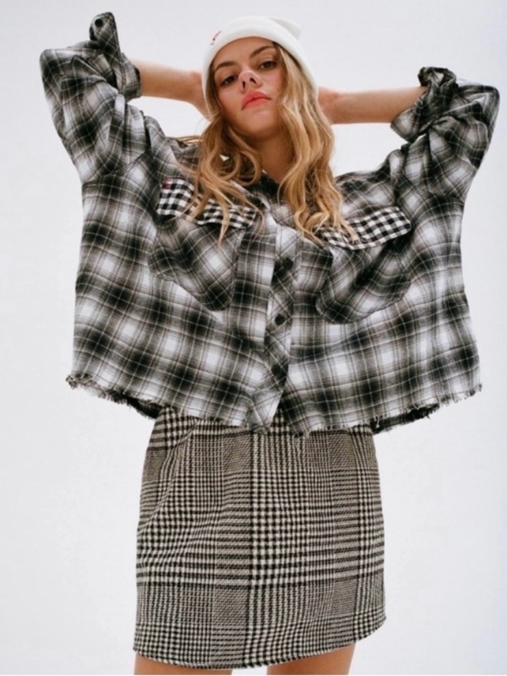 Urban Outfitters BDG Rayne Flannel Plaid Button-Down Shirt size xs